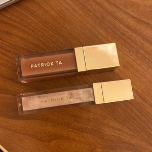 Patrick Ta Major Glow Lip Shine in She’s Expensive and plumping gloss in CC.